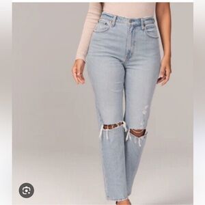 Abercrombie & Fitch Ankle straight high rise jeans